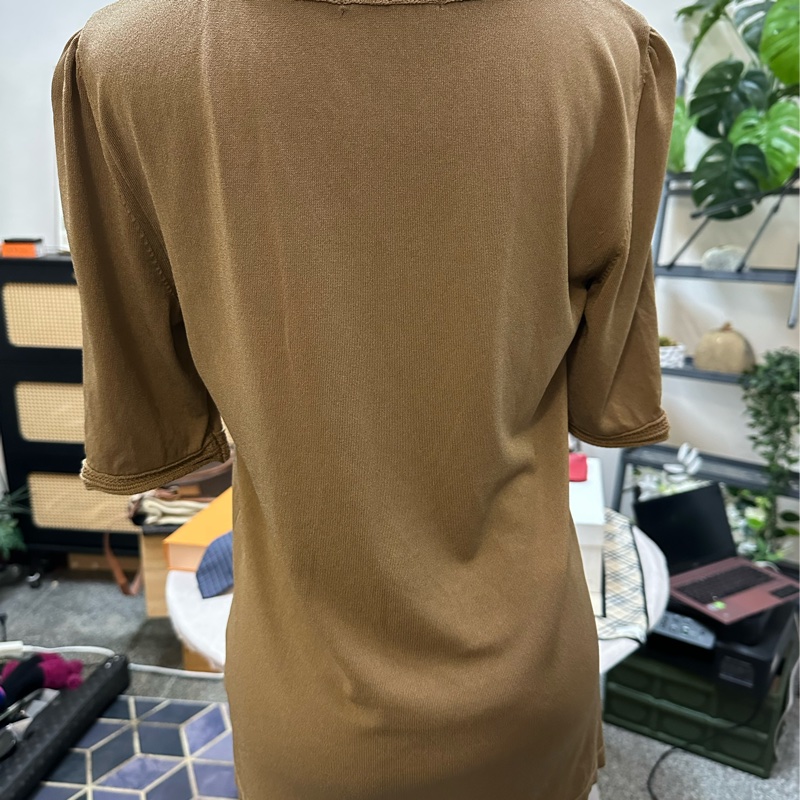 Burberry 棕色圓領上衣-6