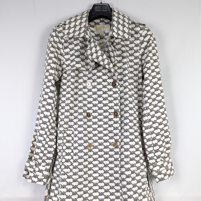 莉亞精品♡MK 滿印長版外套 尺碼M 吊牌 二手-4