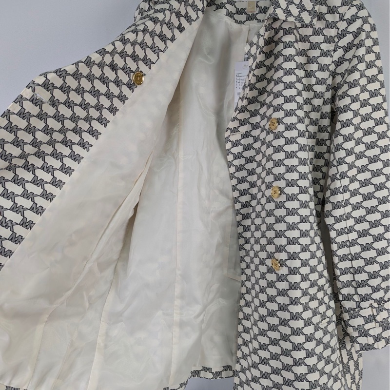 莉亞精品♡MK 滿印長版外套 尺碼M 吊牌 二手-6