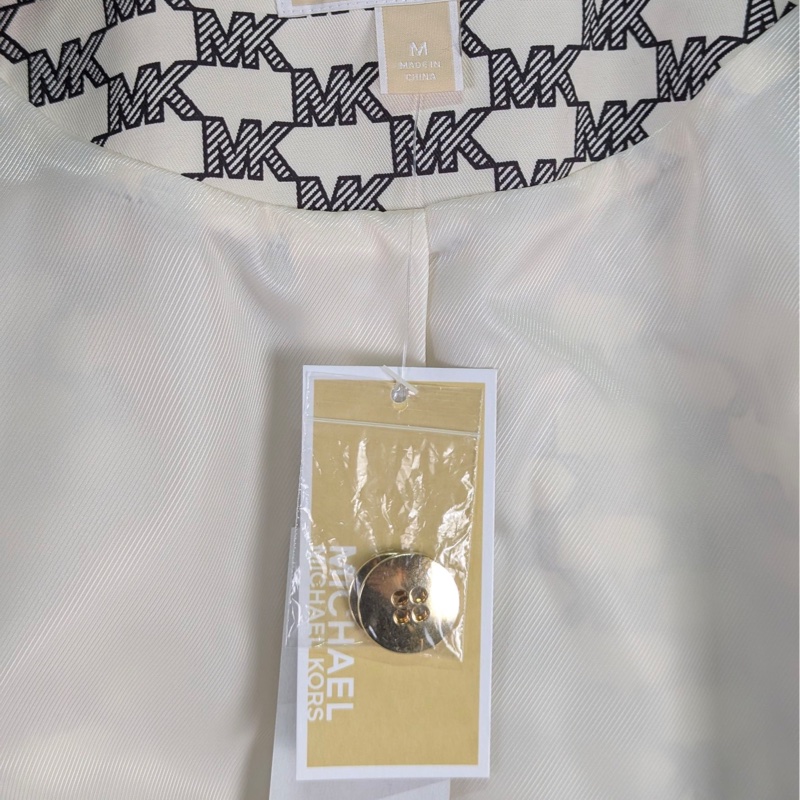 莉亞精品♡MK 滿印長版外套 尺碼M 吊牌 二手-8