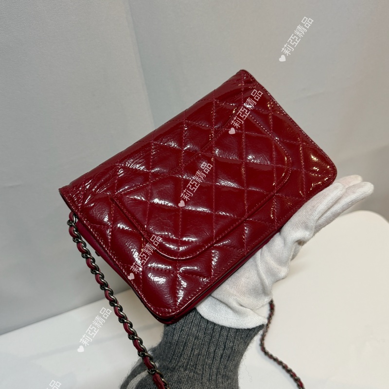 莉亞精品♡Chanel 2.55紅銀woc 二手美包-3