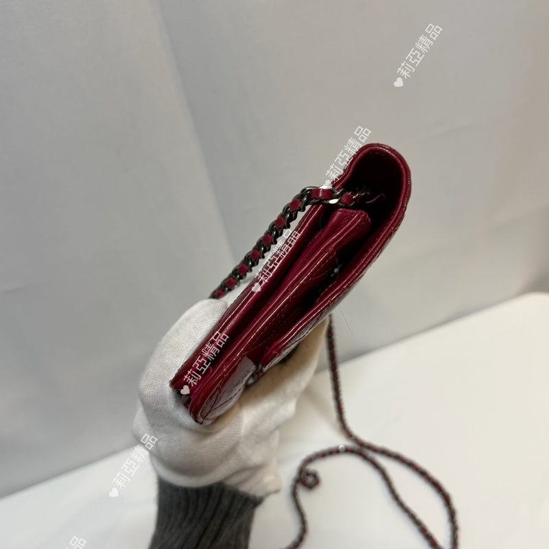 莉亞精品♡Chanel 2.55紅銀woc 二手美包-5