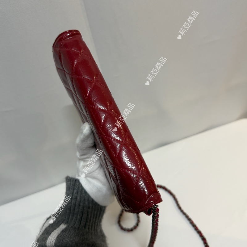 莉亞精品♡Chanel 2.55紅銀woc 二手美包-6