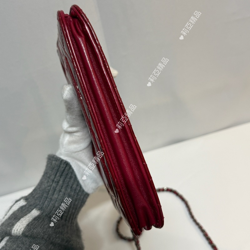 莉亞精品♡Chanel 2.55紅銀woc 二手美包-7