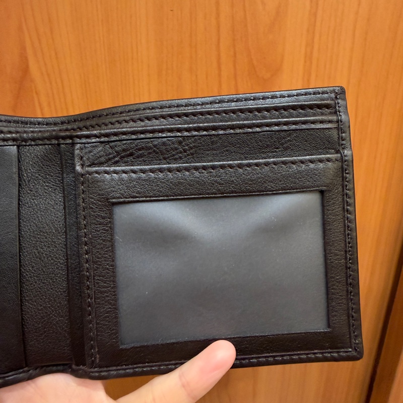 Gucci 咖牛皮GG壓紋對開短夾-8