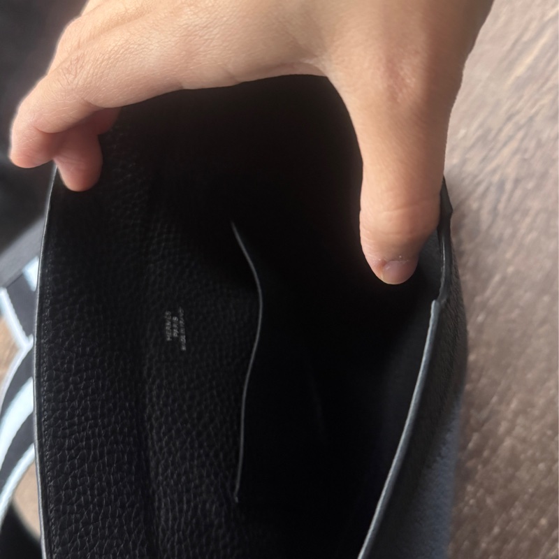 全新 爱馬仕Hermes2023 B刻。VIDE POCHES 黑配銀釦黑色冰藍色背帶-5