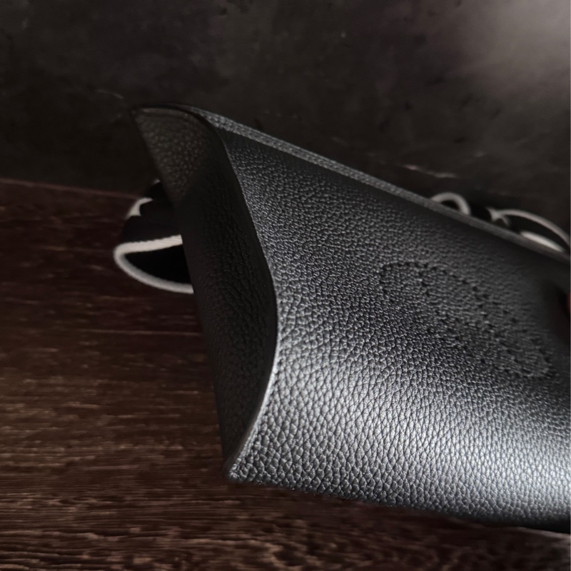 全新 爱馬仕Hermes2023 B刻。VIDE POCHES 黑配銀釦黑色冰藍色背帶-12