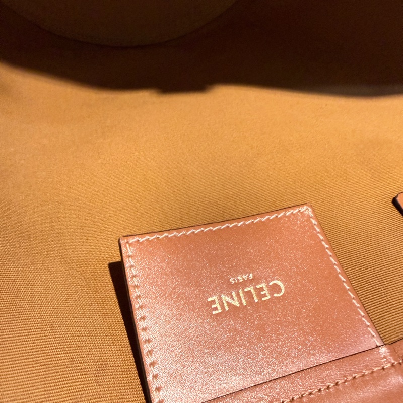 CELINE✨COUFFIN白色老花扇形托特包單肩包沙灘包購物包-21