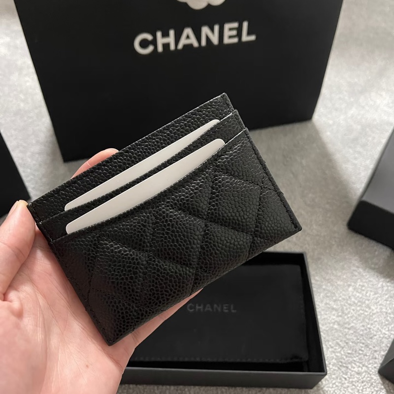 Chanel 全新🔥現貨 卡夾 荔枝牛皮 黑金 (W07)-2