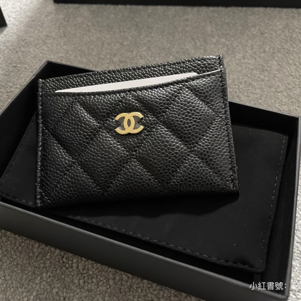 Chanel 全新🔥現貨 卡夾 荔枝牛皮 黑金 (W07)-4
