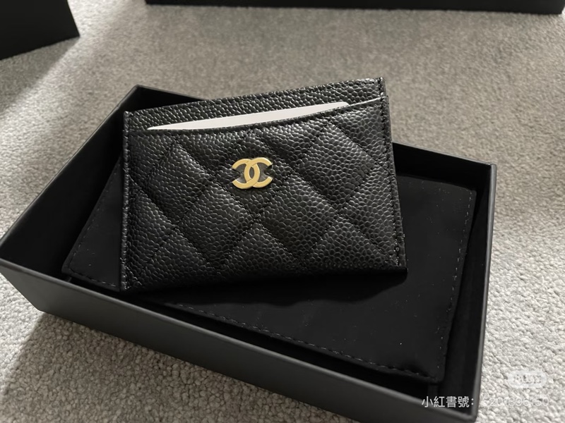 Chanel 全新🔥現貨 卡夾 荔枝牛皮 黑金 (W08)-2