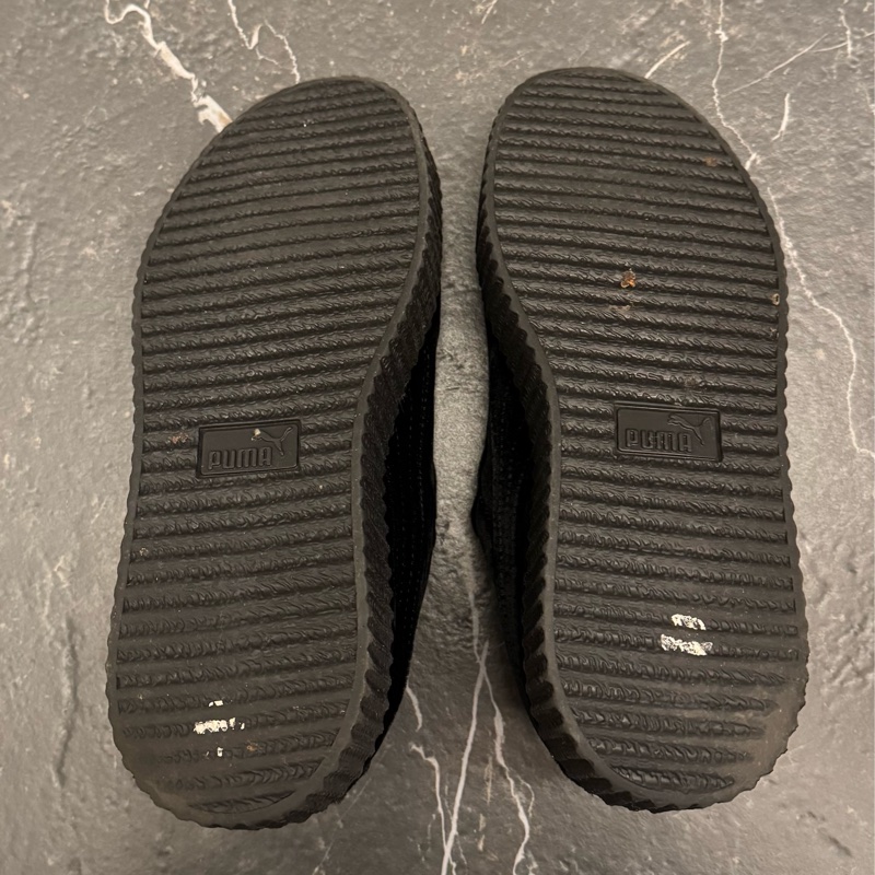 Puma x Rihanna 蕾哈娜黑色天鵝絨厚底鞋-9