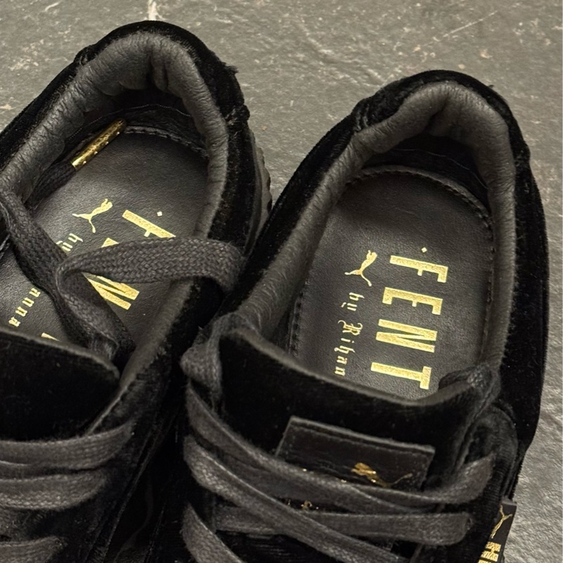 Puma x Rihanna 蕾哈娜黑色天鵝絨厚底鞋-12