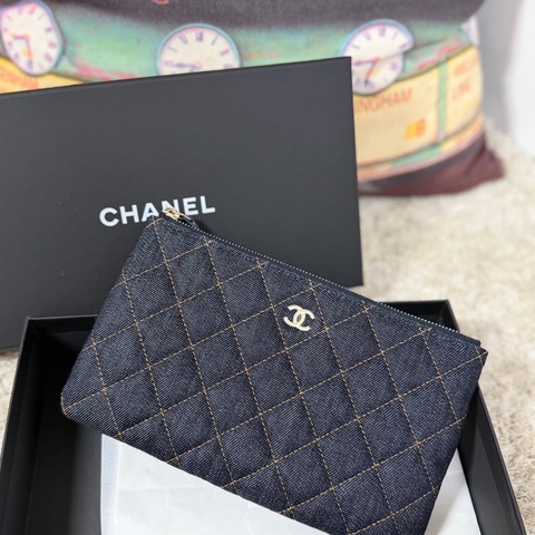 CHANEL 香奈兒【26P 春夏預告】DENIM SMALL O CASE ZIPPY POUCH