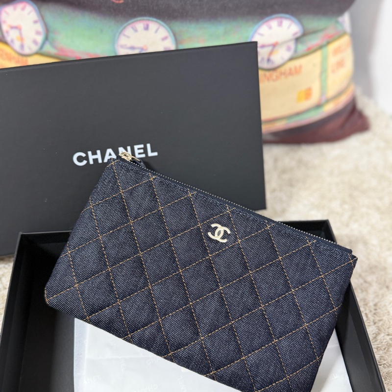 CHANEL 香奈兒【26P 春夏預告】DENIM SMALL O CASE ZIPPY POUCH-0