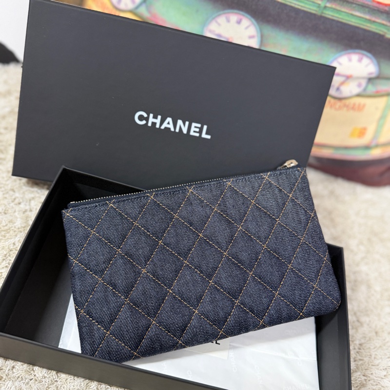 CHANEL 香奈兒【26P 春夏預告】DENIM SMALL O CASE ZIPPY POUCH-1