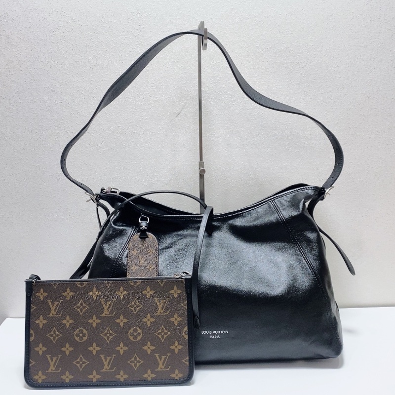 LV Carryall Dark黑武士中 號子母袋斜背包39×30×15 99新配件塵袋-6