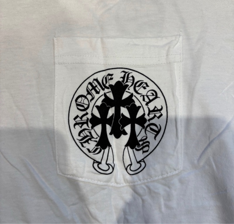 Chrome Hearts 經典三十字大卷軸白色短T恤 M-4