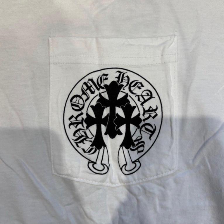 Chrome Hearts 經典三十字大卷軸白色短T恤 M-5