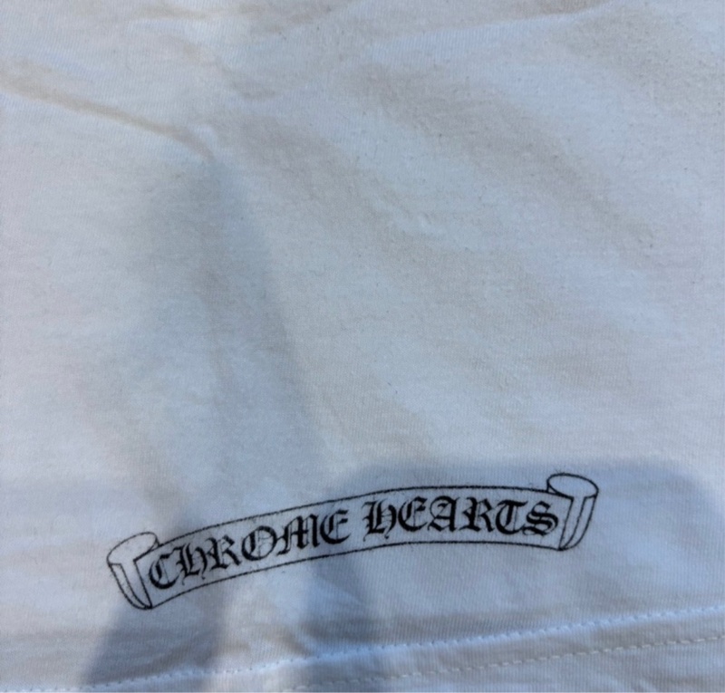 Chrome Hearts 經典三十字大卷軸白色短T恤 M-7