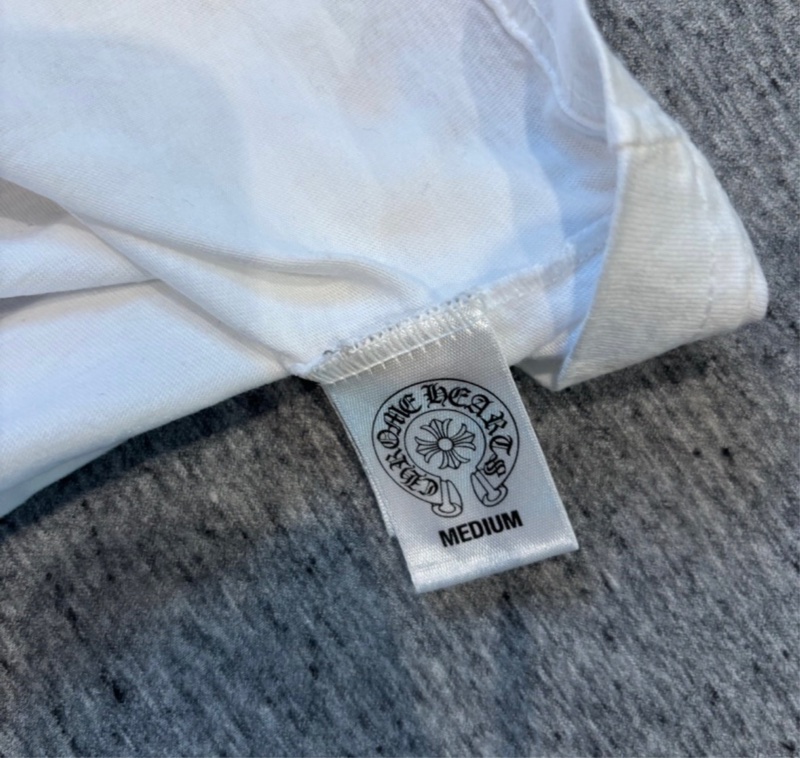 Chrome Hearts 經典三十字大卷軸白色短T恤 M-9