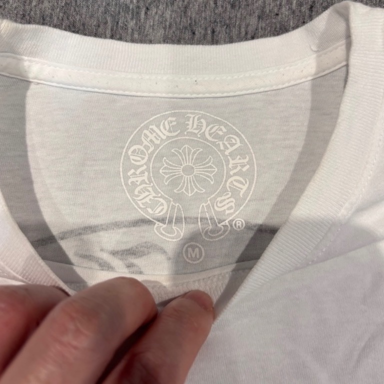 Chrome Hearts 經典三十字大卷軸白色短T恤 M-11