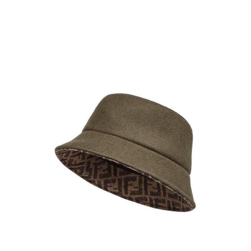 Fendi 女士 綠色徽標漁夫帽S M L碼-0