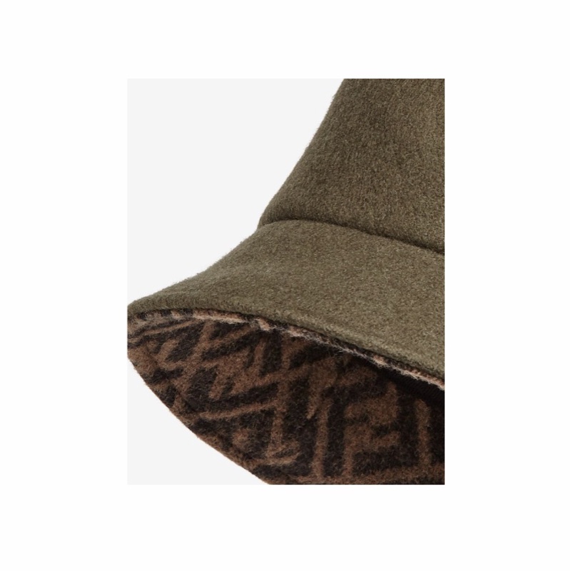 Fendi 女士 綠色徽標漁夫帽S M L碼-3