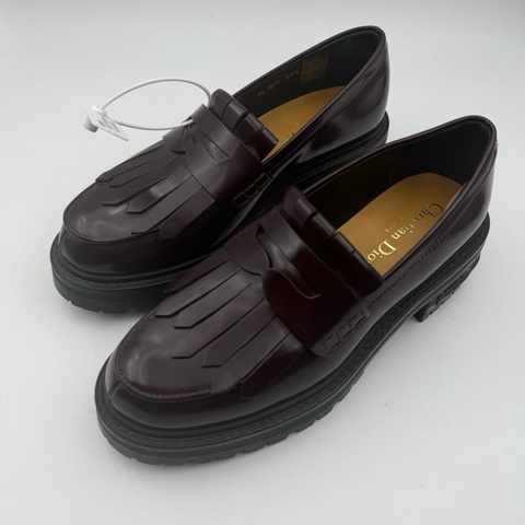 dior迪奧酒紅漆皮樂福鞋/37.5碼 附件：無