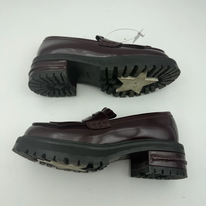 dior迪奧酒紅漆皮樂福鞋/37.5碼 附件：無-2