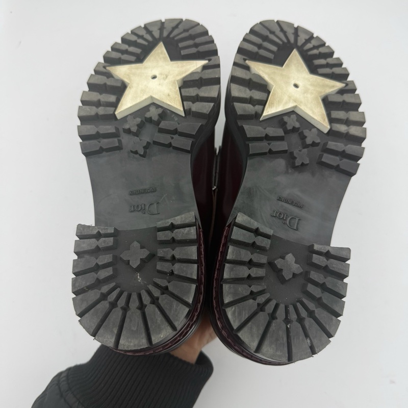 dior迪奧酒紅漆皮樂福鞋/37.5碼 附件：無-7