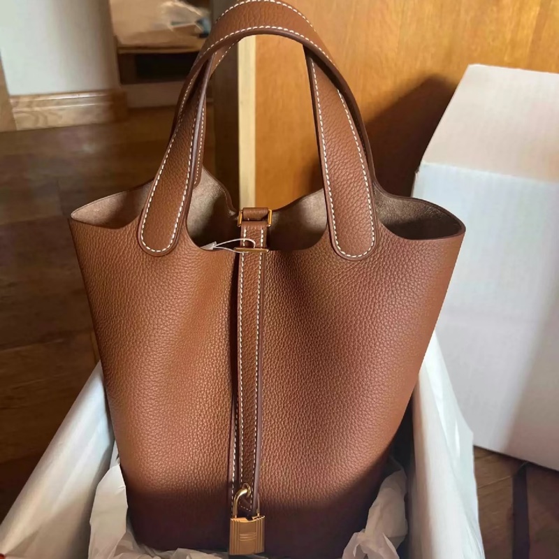 Hermes 全新🔥現貨 Picotin18 金棕金釦-4