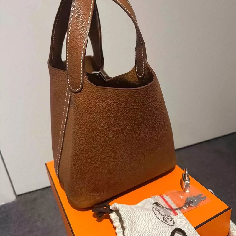 Hermes 全新🔥現貨 Picotin18 金棕金釦-7