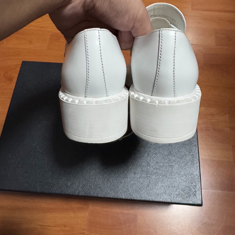 Prada徽標樂福鞋 普拉達Chocolate休閒亮面女鞋  36.5碼-6