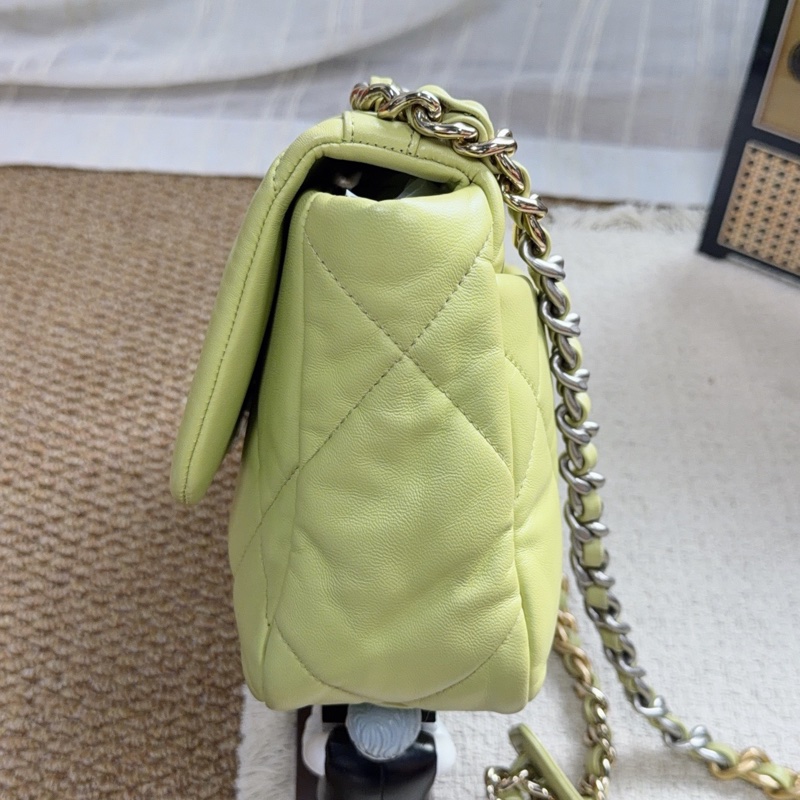 Chanel香奈兒 19bag 小號 芯片 淡綠色  尺寸：26*16*9 少見淡綠色配色-2