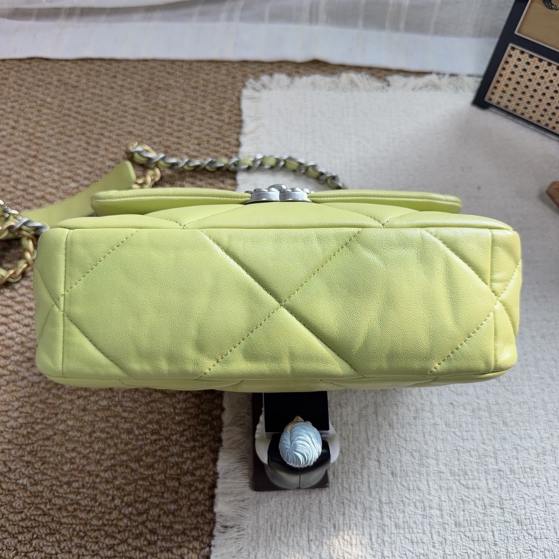 Chanel香奈兒 19bag 小號 芯片 淡綠色  尺寸：26*16*9 少見淡綠色配色-4