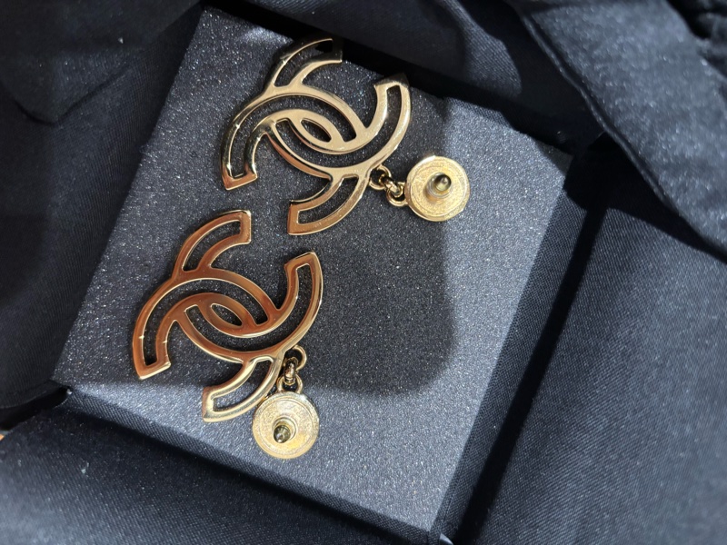 Chanel 9成新 大C logo 耳環-2