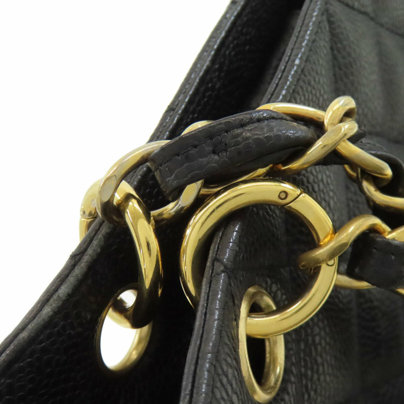 香奈兒女士菱格紋小牛皮絎縫鏈條手提包，搭配金色五金配件-16