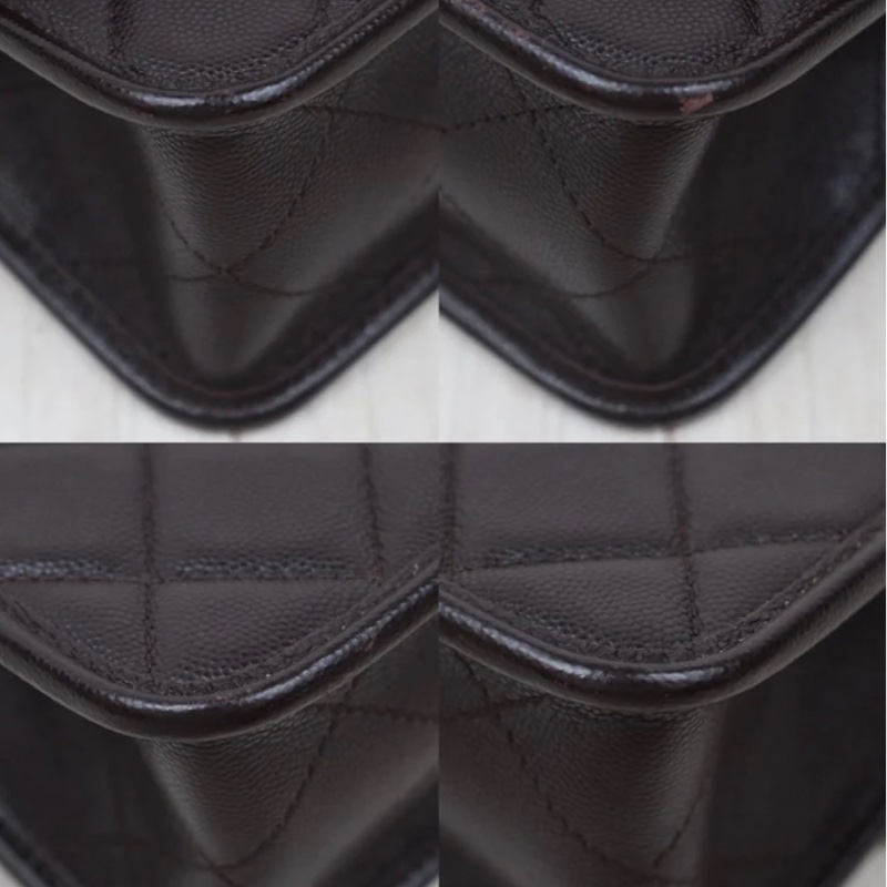 「JL精品代購」98新 Chanel 香奈兒22k 荔枝牛皮 手提/肩背包 ic芯片款-8