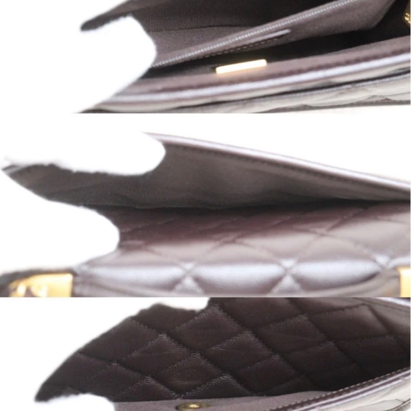 「JL精品代購」98新 Chanel 香奈兒22k 荔枝牛皮 手提/肩背包 ic芯片款-11