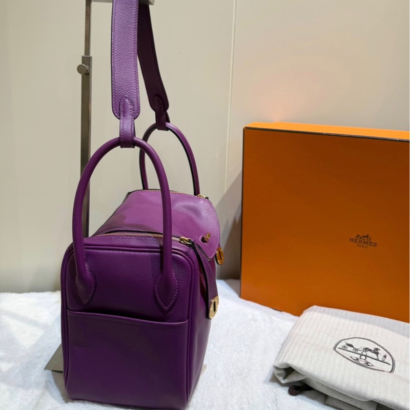 🌈Hermes💜Lindy 26💜P9海葵紫金扣🌈98.5新🌟Evercolor皮🌟愛馬仕🌟-3
