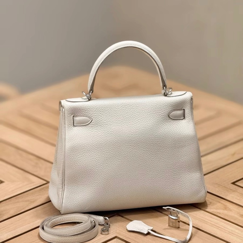 Hermes 愛馬仕 Kelly28 珍珠灰 銀扣 Togo皮 Z刻-3