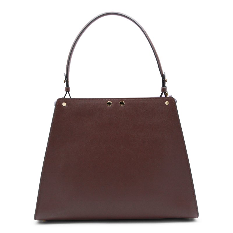 ⏰限時特賣價🌺Fendi Way 8BN368 中款深棕色皮革和紫羅蘭色麂皮包-10