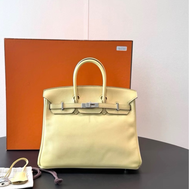98新愛馬仕birkin25 小雞黃銀扣，swift ，t刻-1