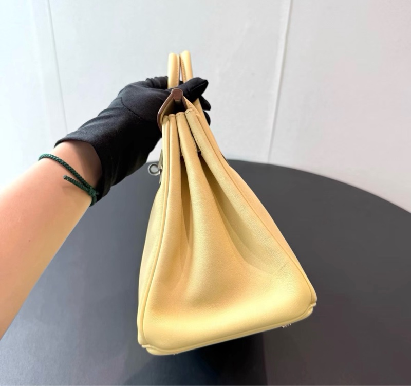 98新愛馬仕birkin25 小雞黃銀扣，swift ，t刻-5