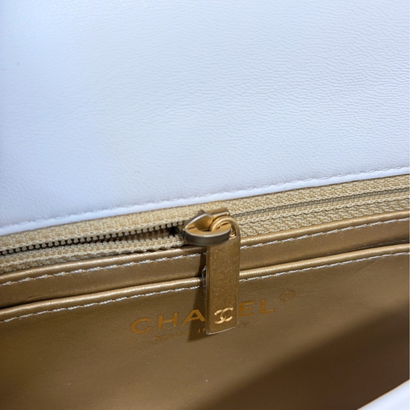 公主駕到💗99新🆕Chanel香奈兒白金鏈條菱格紋金球方胖子單肩斜挎包-18