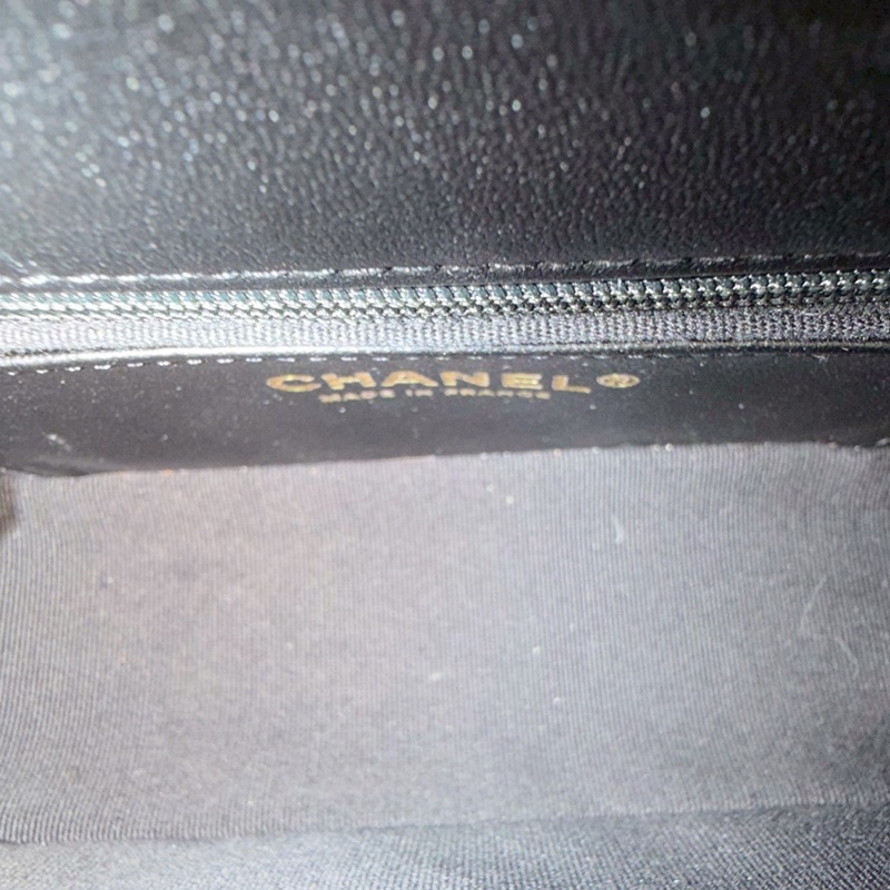 99新🆕✨溫柔天花板💕Chanel香奈兒黑金奶茶拼色大mini cf20單肩斜挎包-14