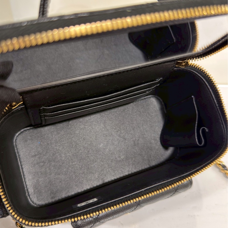 新款超限量💯Chanel香奈兒荔枝牛皮黑金Cargo炸藥包手提包單肩斜挎包🧨-16