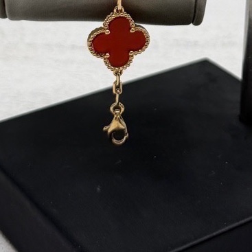 梵克雅寶/VCARD35500 18K黃金紅玉髓紅五花手鍊 老扣 單品無附件-5