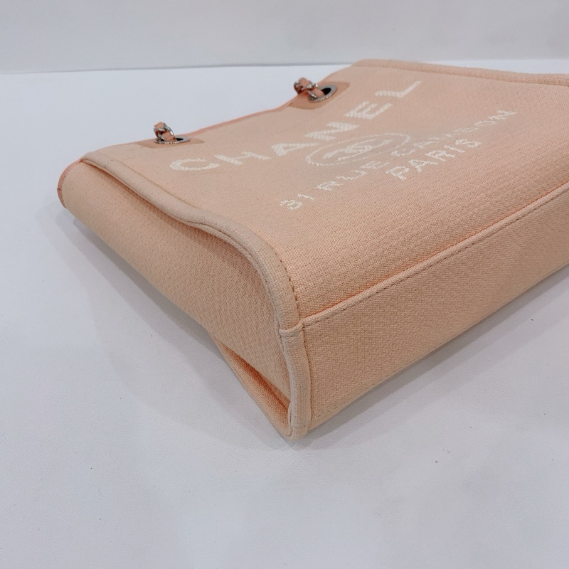 Chanel /香奈兒 22C 小號沙灘包 芯片款 淡橘色 尺寸：26*25*12cm 配件：塵袋-4